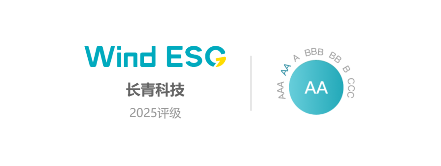 祝賀長青科技榮獲“上市公司W(wǎng)ind ESG AA”評級！